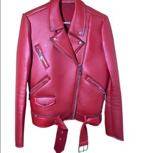 GUESS | Red leather jacket. Women’s Small.